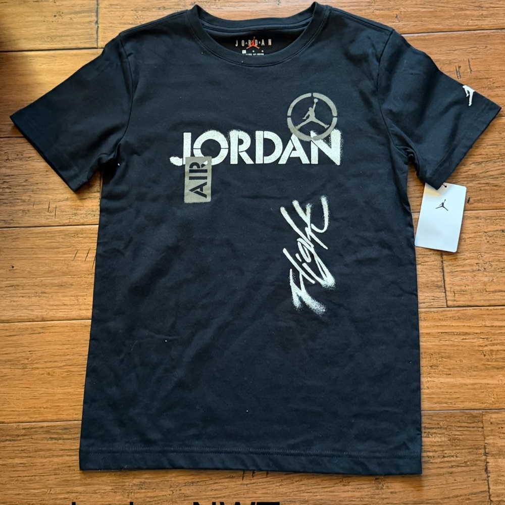 Jordan Kids Black Graphic T-Shirt new